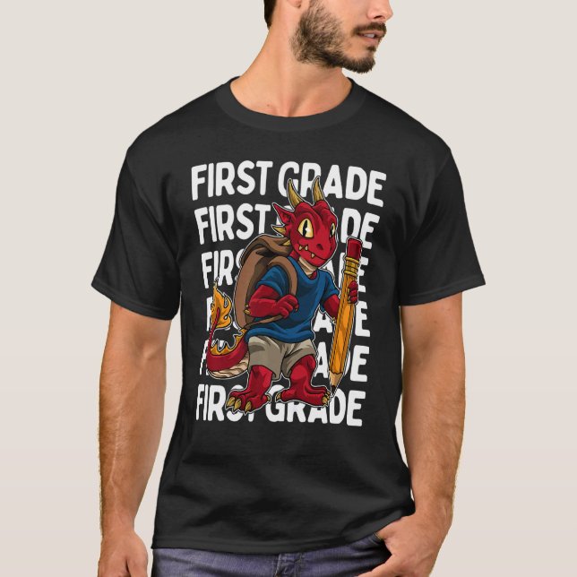 Kinder Drache der ersten Klasse Kind Kind Kind 1.  T-Shirt (Vorderseite)