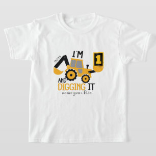 Kinder Drei 3 Jahre 3. Geburtstag Baustellen Junge T-Shirt