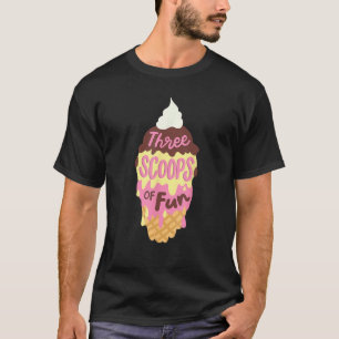 Kinder drei Schüsseln Spaß Eis Creme Girls 3. Gebu T-Shirt
