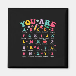 Kinder, du bist Buchstaben Alphabet ABC Schule Sch Magnet