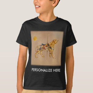 Kinder-Dunkel-T-Shirts - Karussell-Tiger T-Shirt