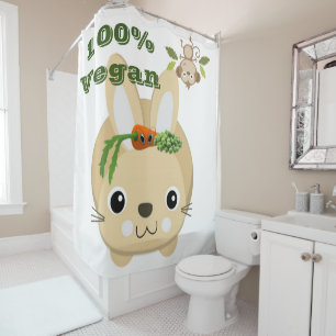 Kinder Duschvorhang Kaninchen Affenkarotten & Erbs