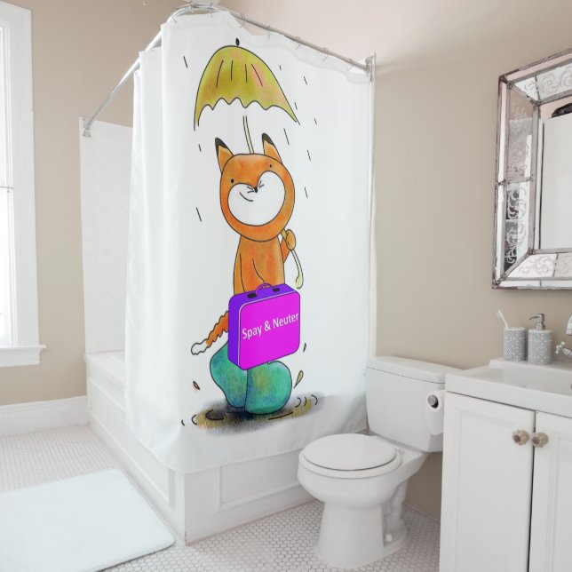 Kinder Duschvorhang Spay & Neuter Cats Felines (Beispiel)