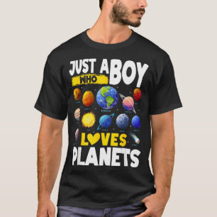 Kinder ein Junge, der Planeten liebt Sonnensystem T-Shirt