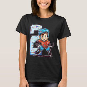 Kinder-Eishockey-Geburtstag - 2-jähriger Junge - 2 T-Shirt