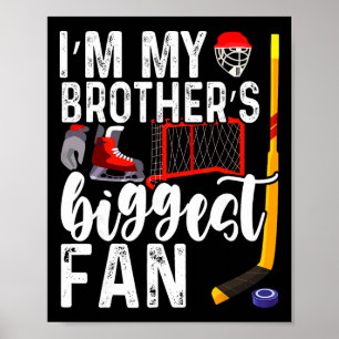 Kinder-Eishockey-Großer-Bruder-größter Fan für Kle Poster