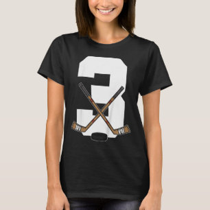 Kinder Eishockey Kinder Kleinkind Jungen 3. Geburt T-Shirt