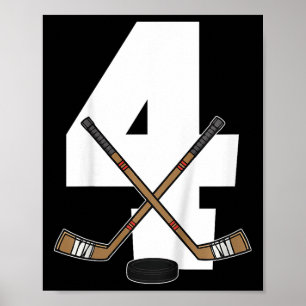 Kinder-Eishockey Kinder Kleinkind Jungen 4. Geburt Poster