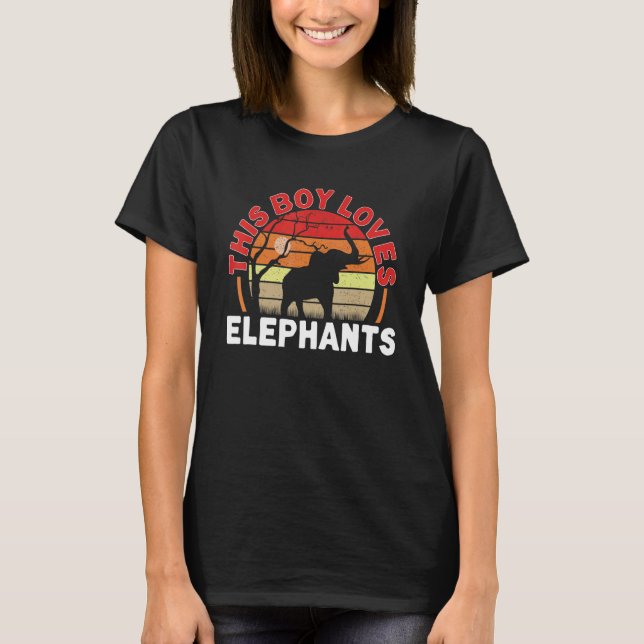 Kinder Elefanten dieser Junge Lieben Elefanten T-Shirt (Vorderseite)