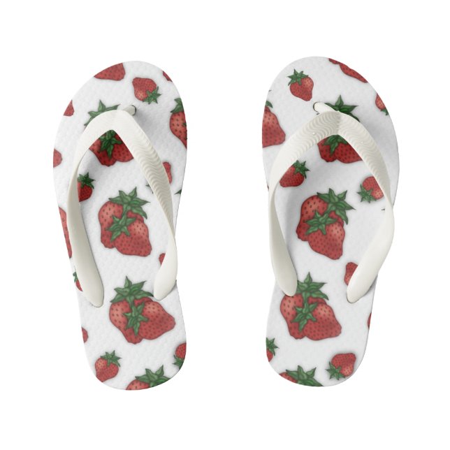 Kinder Erdbeere Flip Flops (Fußbett)
