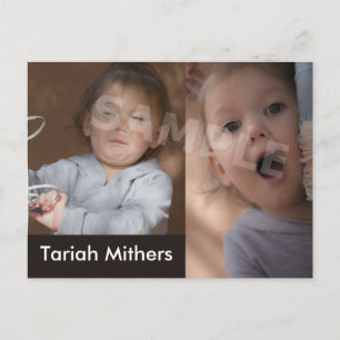 Kinder erschwingliche Headshots auf zwei Seiten Postkarte