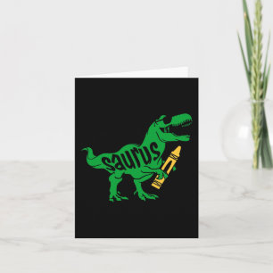 Kinder Erster Tag der Pre K Saurus Trex Girls Boys Karte