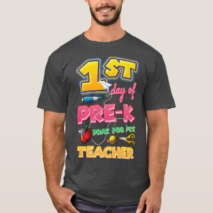 Kinder Erster Tag vor K beten für meinen Lehrer Ki T-Shirt
