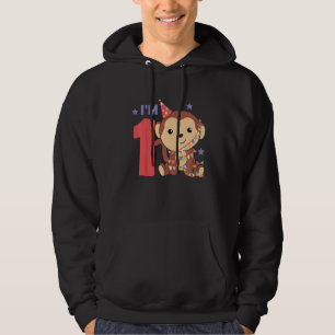 Kinder Erstgeburtstag Affe Kinder zum Geburtstag M Hoodie