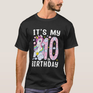 Kinder Es ist mein 10. Geburtstag Einhornkind vor T-Shirt