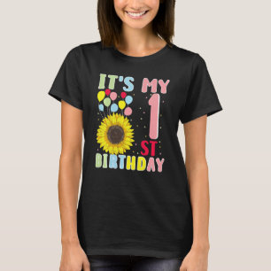 Kinder Es ist mein 1. Geburtstag Sonnenblume 1 Jah T-Shirt