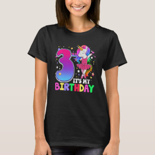 Kinder Es ist mein 3. Geburtstag Einhorn 3 Jahre a T-Shirt