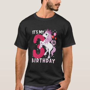 Kinder Es ist mein 3. Geburtstag Einhorn Kind 3 Ja T-Shirt