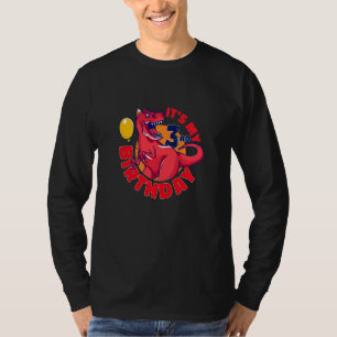Kinder Es ist mein 3. Geburtstag Glück 3 Jahre Rex T-Shirt
