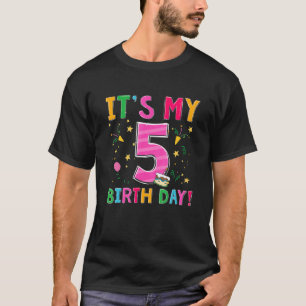 Kinder Es ist mein 5. Geburtstag Einhorn Dabbing 5 T-Shirt