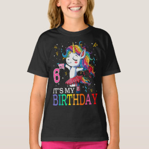 Kinder Es ist mein 6. Geburtstag Einhorn 6 Jahre a T-Shirt