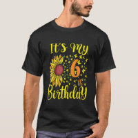 Kinder Es ist mein 6. Geburtstag Sonnenblume 6 Jah