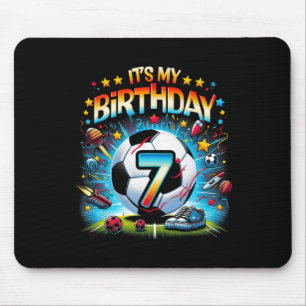 Kinder Es ist mein 7. Geburtstag Jungen Fußball Fo Mousepad