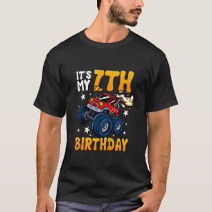Kinder Es ist mein 7. Geburtstag Thema Monster Tru T-Shirt
