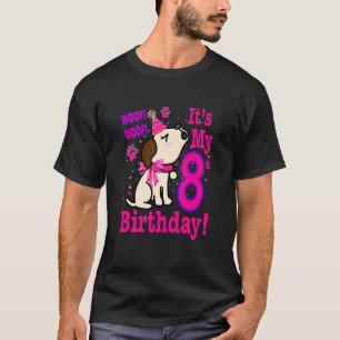 Kinder Es ist mein 8. Geburtstag Hundeschema 8 Jah T-Shirt