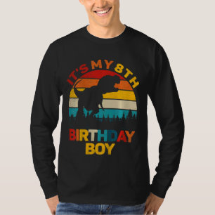 Kinder Es ist mein 8. Geburtstag Jungs Dinosaurier T-Shirt