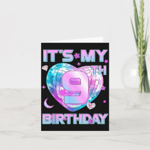 Kinder Es ist mein 9. Geburtstag Mädchen 9 Jahre a Karte
