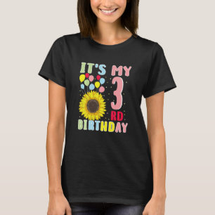 Kinder Es ist mein dritter Geburtstag Sonnenblume  T-Shirt