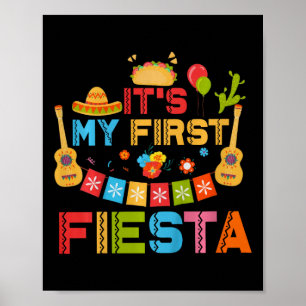 Kinder Es ist mein erstes Fiesta Geburtstag mexika Poster