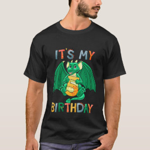 Kinder Es ist mein fünfter Geburtstagsdrache 5 Geb T-Shirt