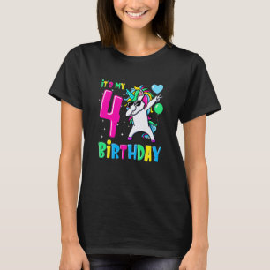 Kinder Es ist mein vierter Geburtstag, der Unicorn T-Shirt