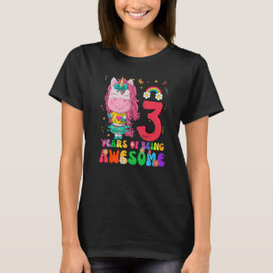 Kinder Es ist meine 3. Geburtstags-Einhorn-Geburts T-Shirt