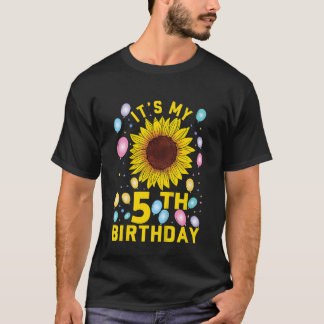 Kinder Es ist meine 5. Geburtstagsblume 5 Jahre al T-Shirt