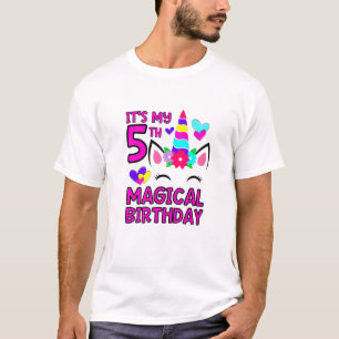 Kinder Es ist meine 5. magische Geburtstagsmädchen T-Shirt