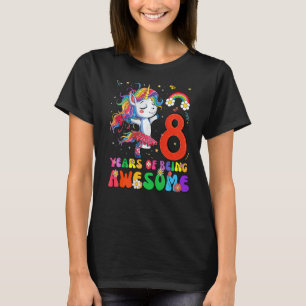 Kinder Es sind meine 8. Geburtstagsmädchen Unicorn T-Shirt