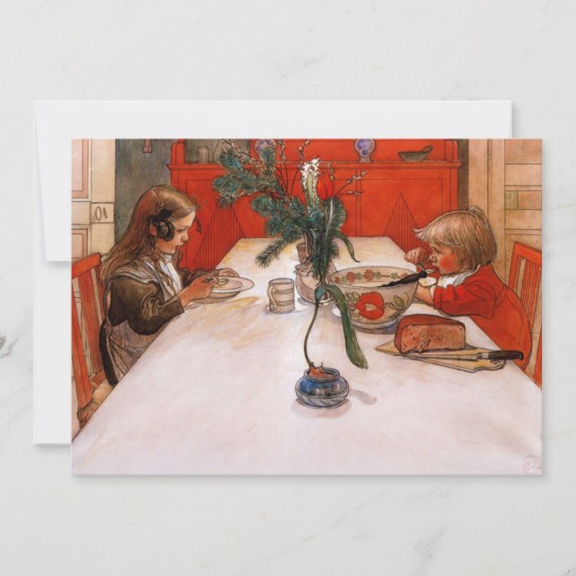 Kinder essen Abendessen (Vorderseite)