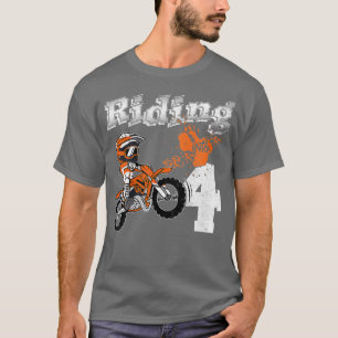 Kinder fahren 4 Jahre alt Reiter 4. Geburtstag Di T-Shirt