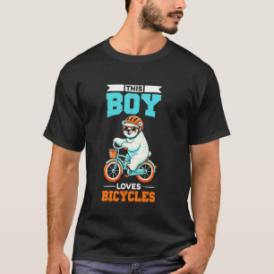 Kinder Fahrrad fahren Eisbär Jungen 1 T-Shirt