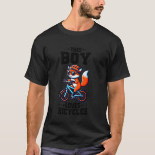 Kinder Fahrradfahren Radfahren Fuchs Jungen T-Shirt