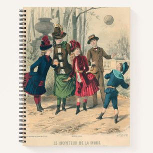 Kinder Familien Antiquität viktorianisch Kind Notizbuch