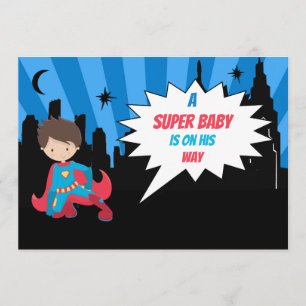 *~* Kinder farbenfrohe SUPERHEROS Kühne Babydusche Einladung