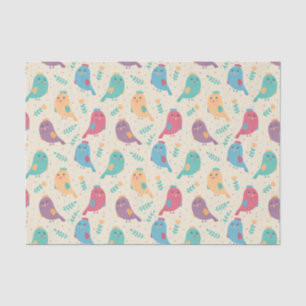 Kinder farbenfrohe Vögel mit Tulpen Seidenpapier