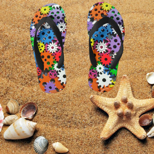 Kinder farbiges Zahnrad-Paar bei Flip Flops