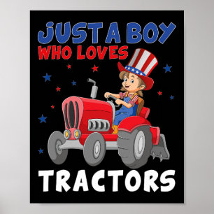 Kinder Farm Lifestyle 4. Juli Nur ein Junge, der L Poster