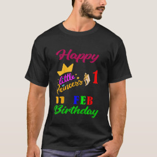 Kinder Februray Mädchen Geburtstag 11 Februray 1. T-Shirt