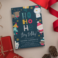 Kinder Festlich 'Ho Ho Ho Ich habe Geburtstag!'